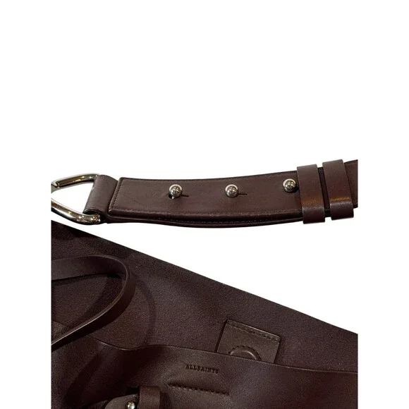 AllSaints Brown Leather Hobo Tote - Picture 10 of 15